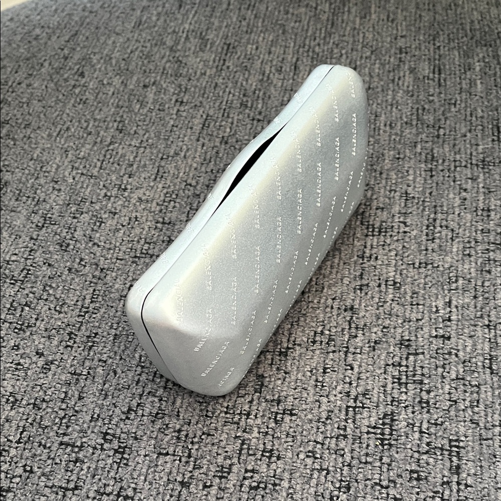 Balenciaga Silver Eyewear Case